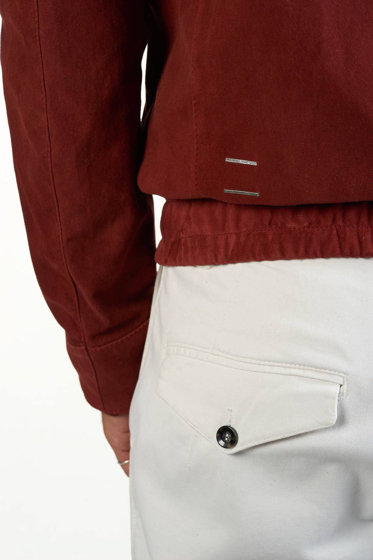 DANIELE BASTA LEATHER AND SILVER JACKET